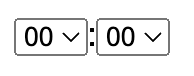 時と分をセレクトボックスで選択できる素朴な時刻入力コンポーネント