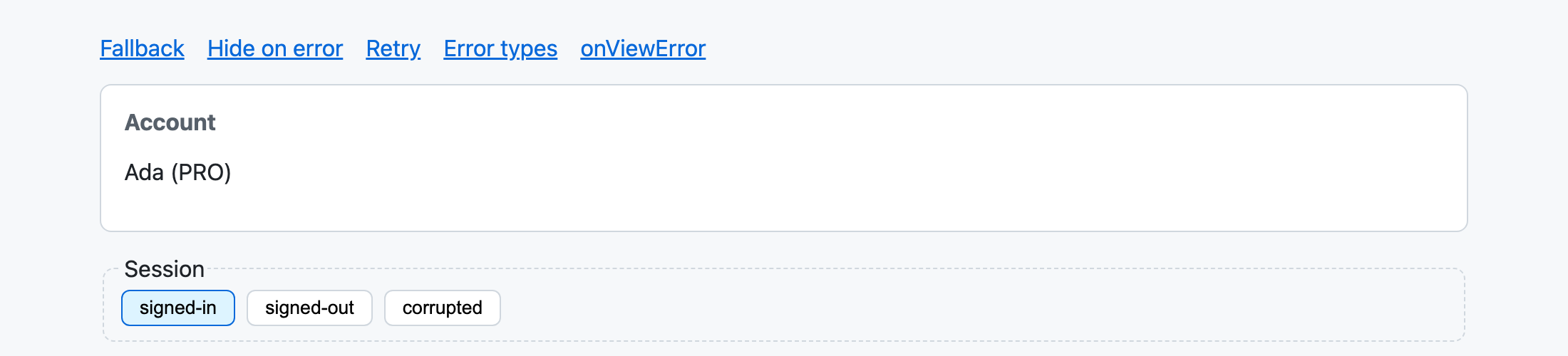 ログイン中のユーザーが表示されている状態
