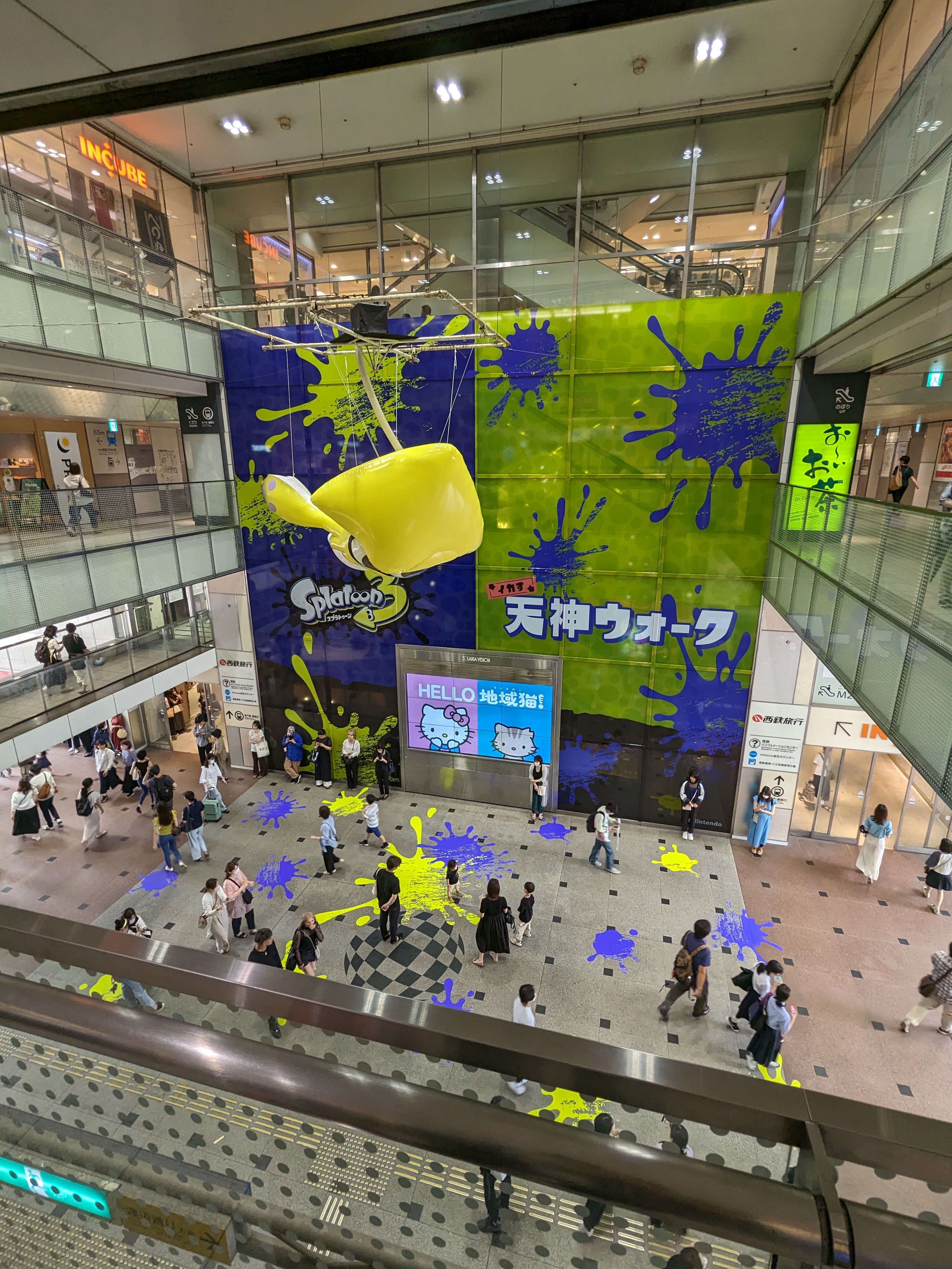 天神ソラリアステージでのスプラトゥーン3展示